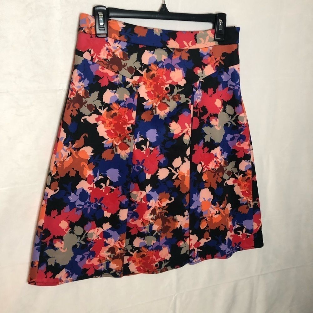 CeCe A-Line Skirt Floral Pleated 6